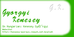 gyorgyi kenesey business card